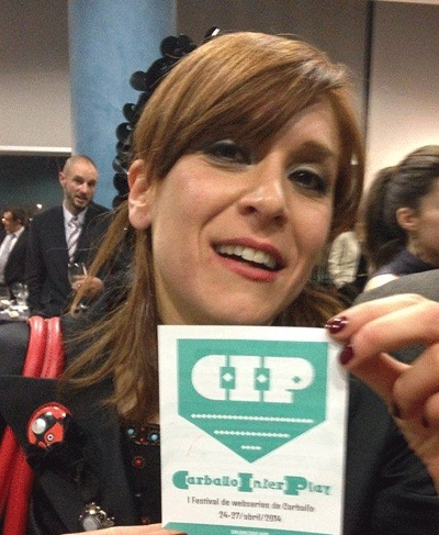 Isabel Risco apoyando al CIP en los premios Mestre Mateo