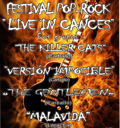 Cartel del Live in Cances