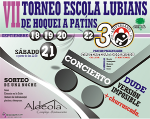 Cartel do torneo de hoquei Escola Lubins